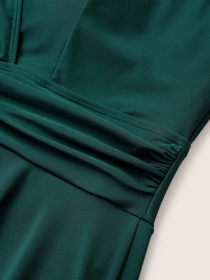 Celestine™ – Ruffle Hem Halter Neck Swim Dress