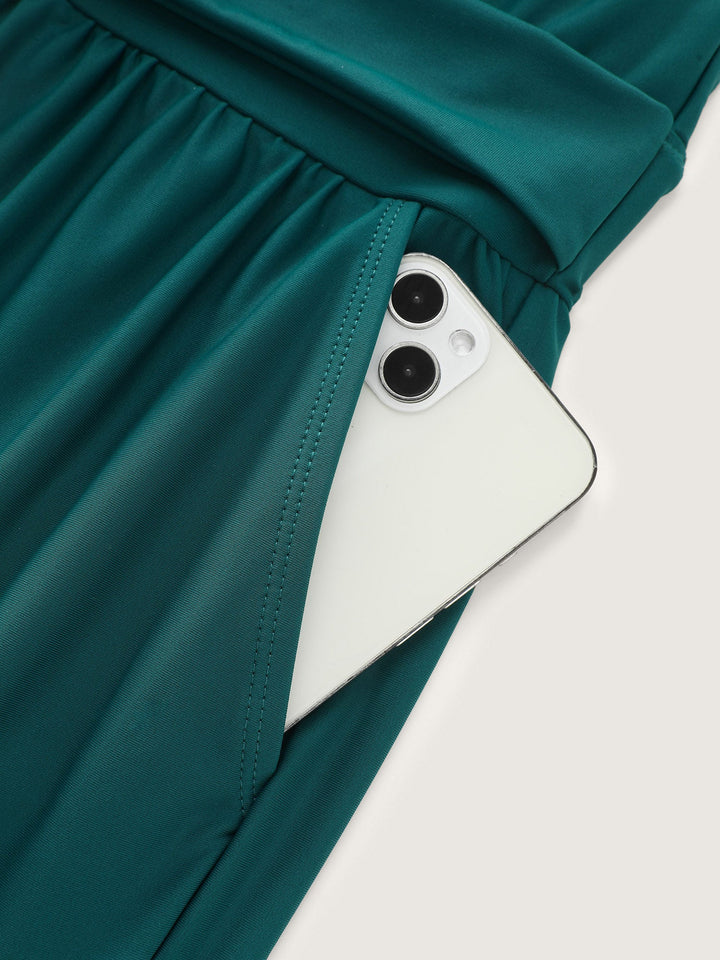 Elowyn™ – Surplice Neckline Belted One-Piece Swimsuit