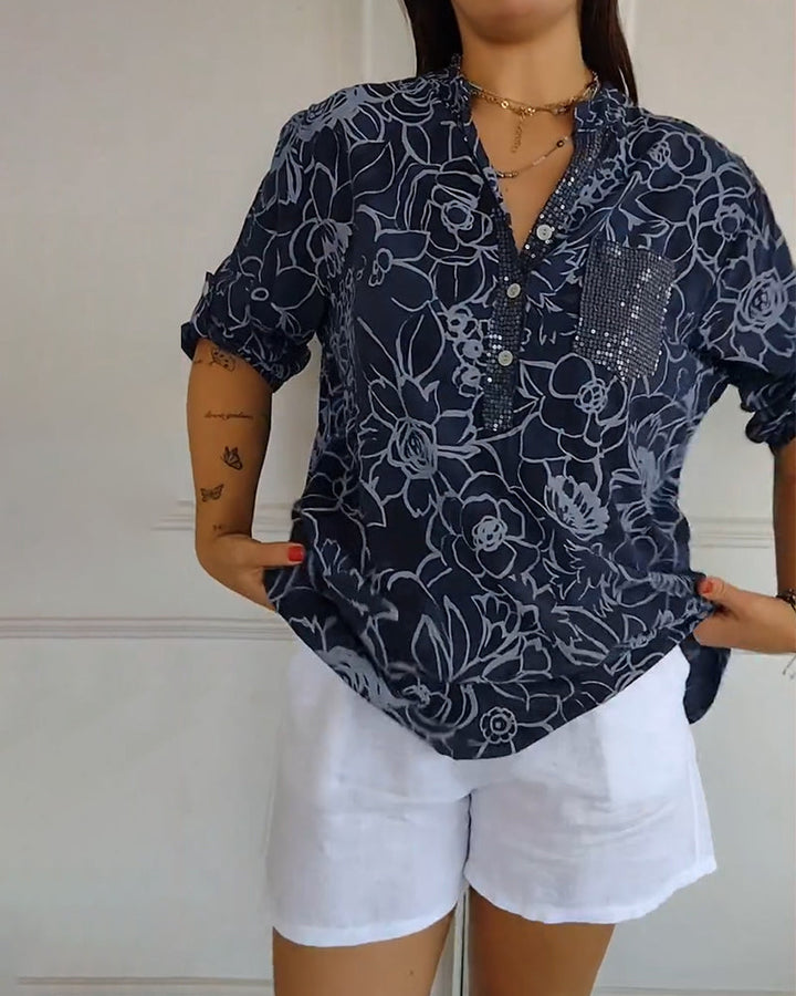 Elysea™ Evie | Floral Sophisticated Blouse