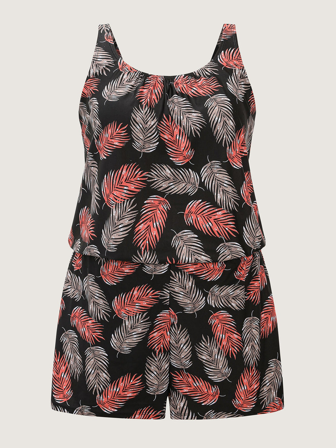 Serelle™ – Tropical Flower Print Pockets One-Piece Swimsuit