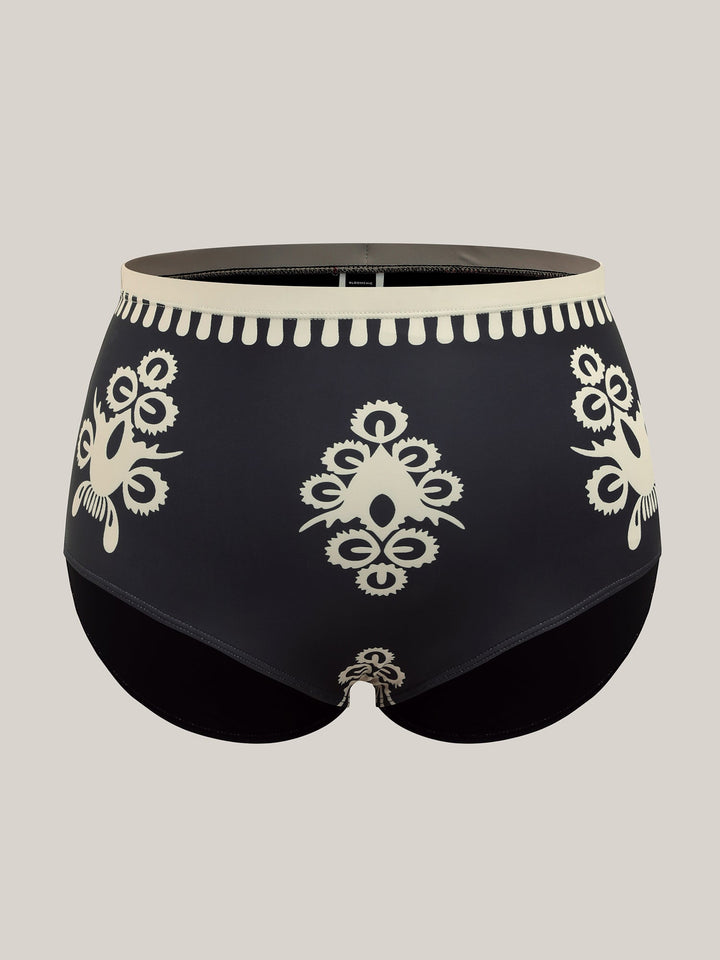 Cerina™ – Bohemian Flower Print Surplice Swim Dress