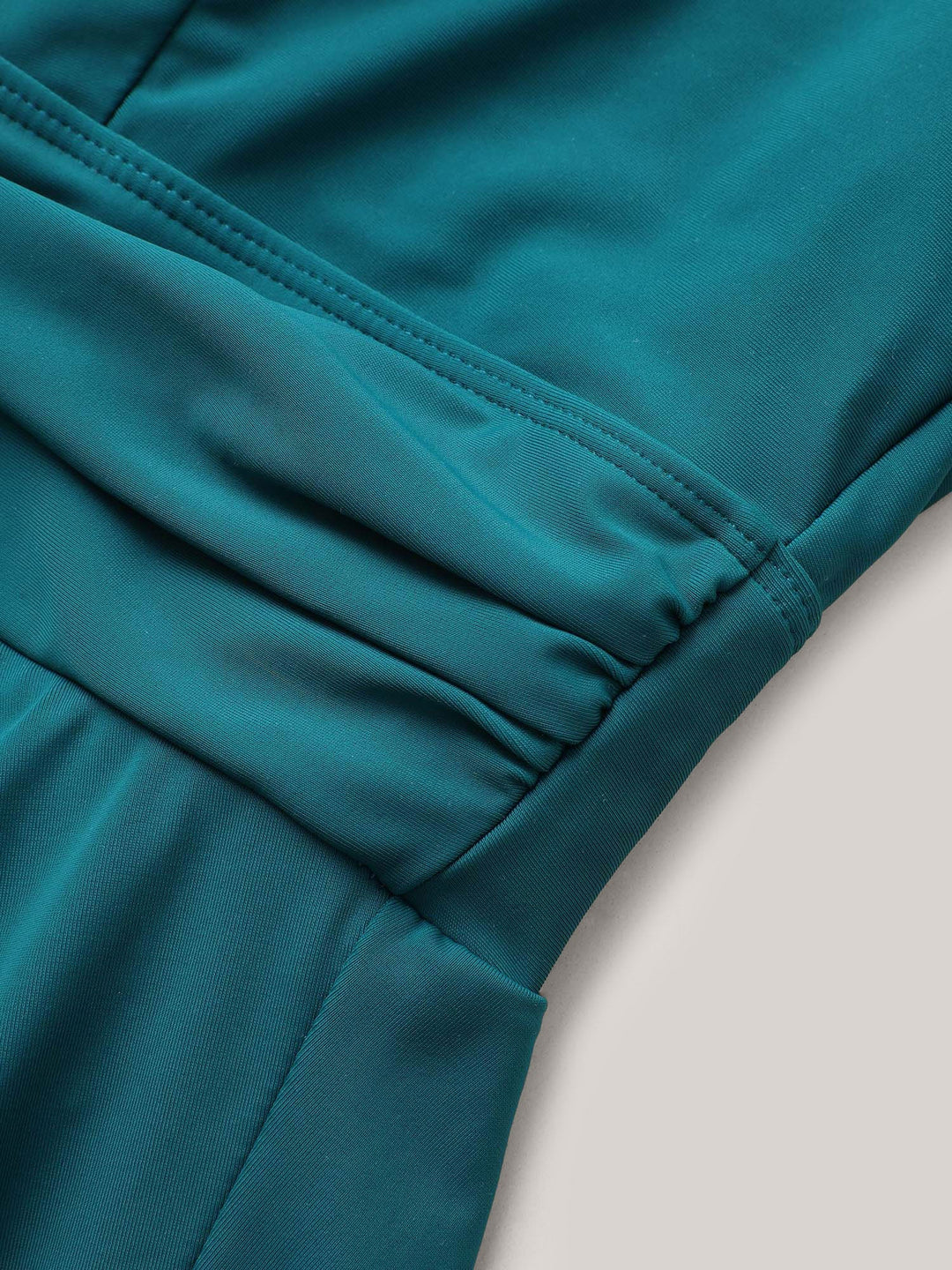 Celestine™ – Ruffle Hem Halter Neck Swim Dress