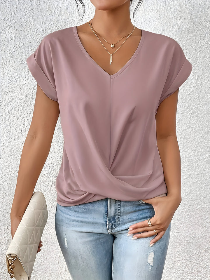 Livia™ – Twist Front V-Neck Top