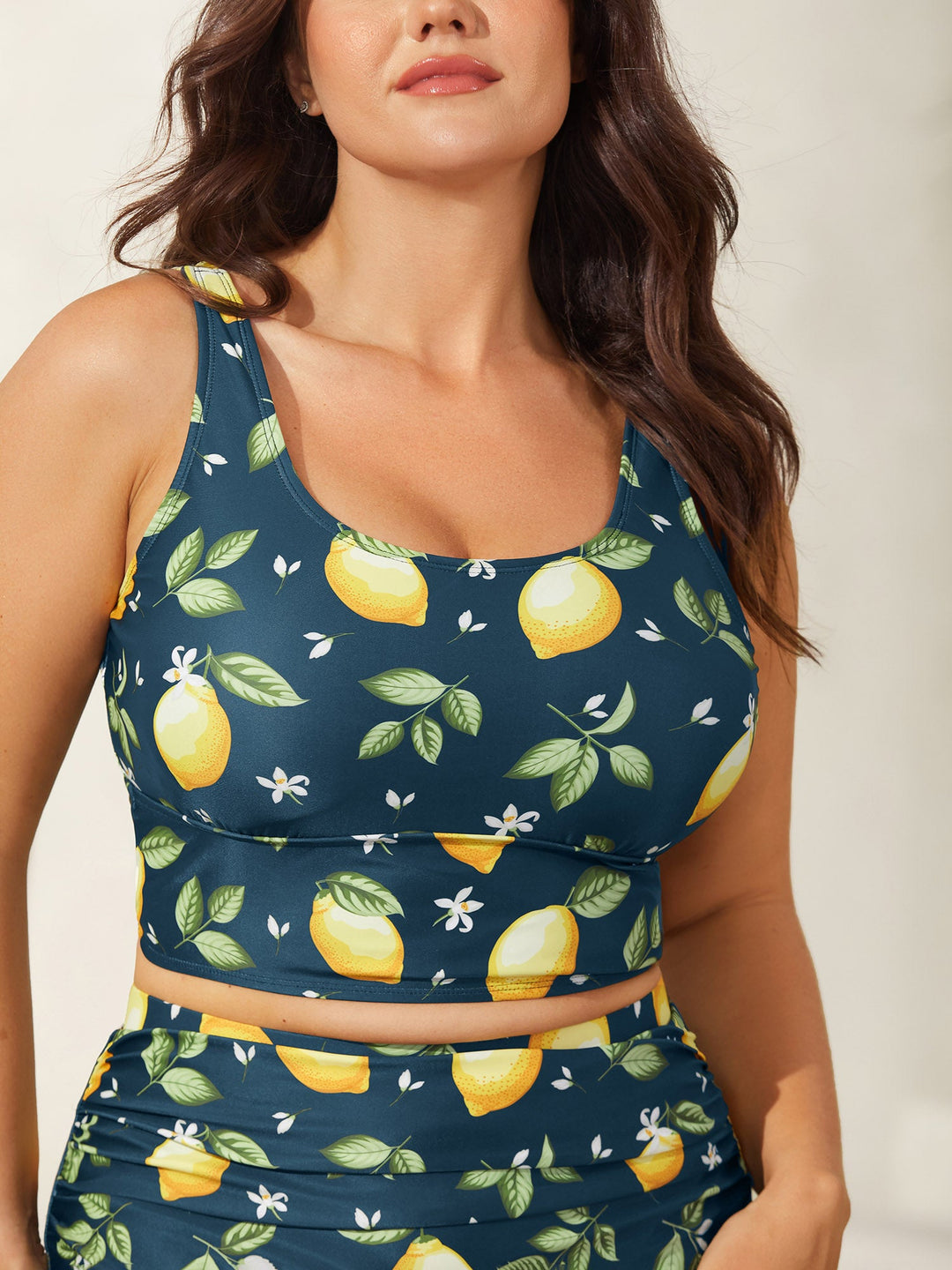 Celisse™ – Lemon Print Two-Piece Swimsuit