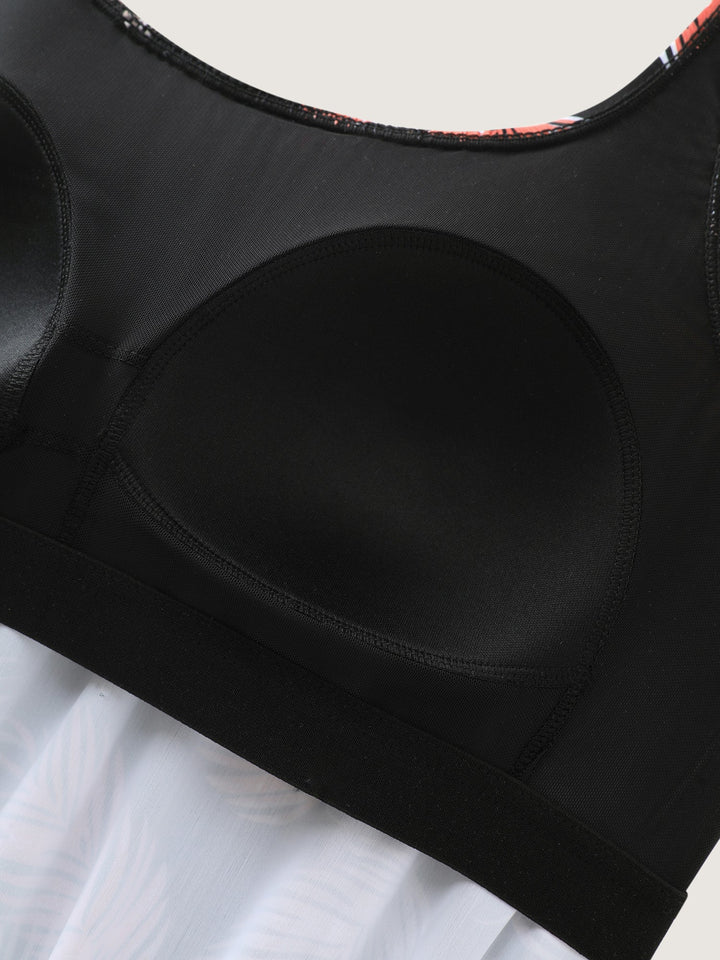 Serelle™ – Tropical Flower Print Pockets One-Piece Swimsuit