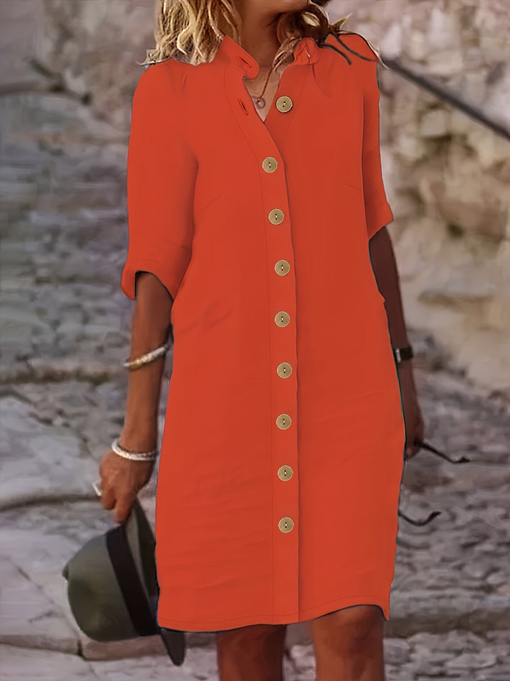 Mirella™ – Button-Down Shirt Dress