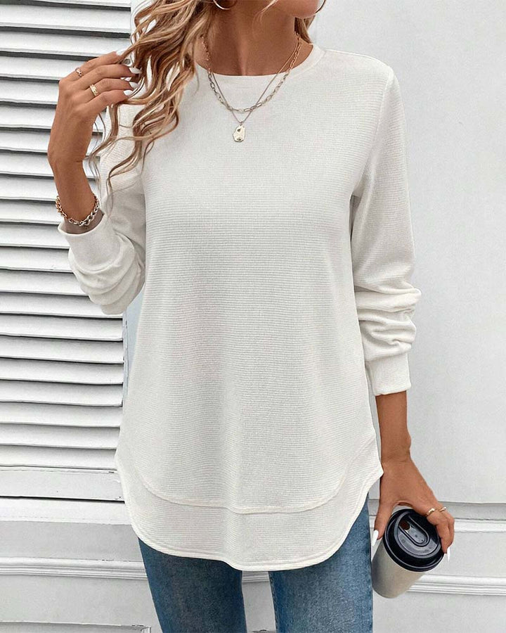 Liora™ – O-Neck Long Sleeve Top