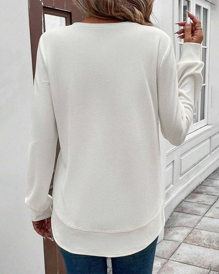 Liora™ – O-Neck Long Sleeve Top