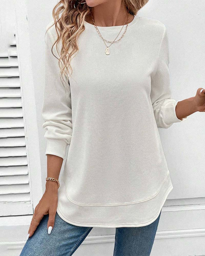 Liora™ – O-Neck Long Sleeve Top
