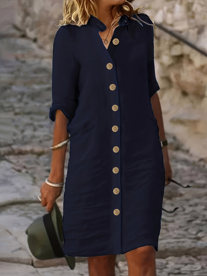 Mirella™ – Button-Down Shirt Dress