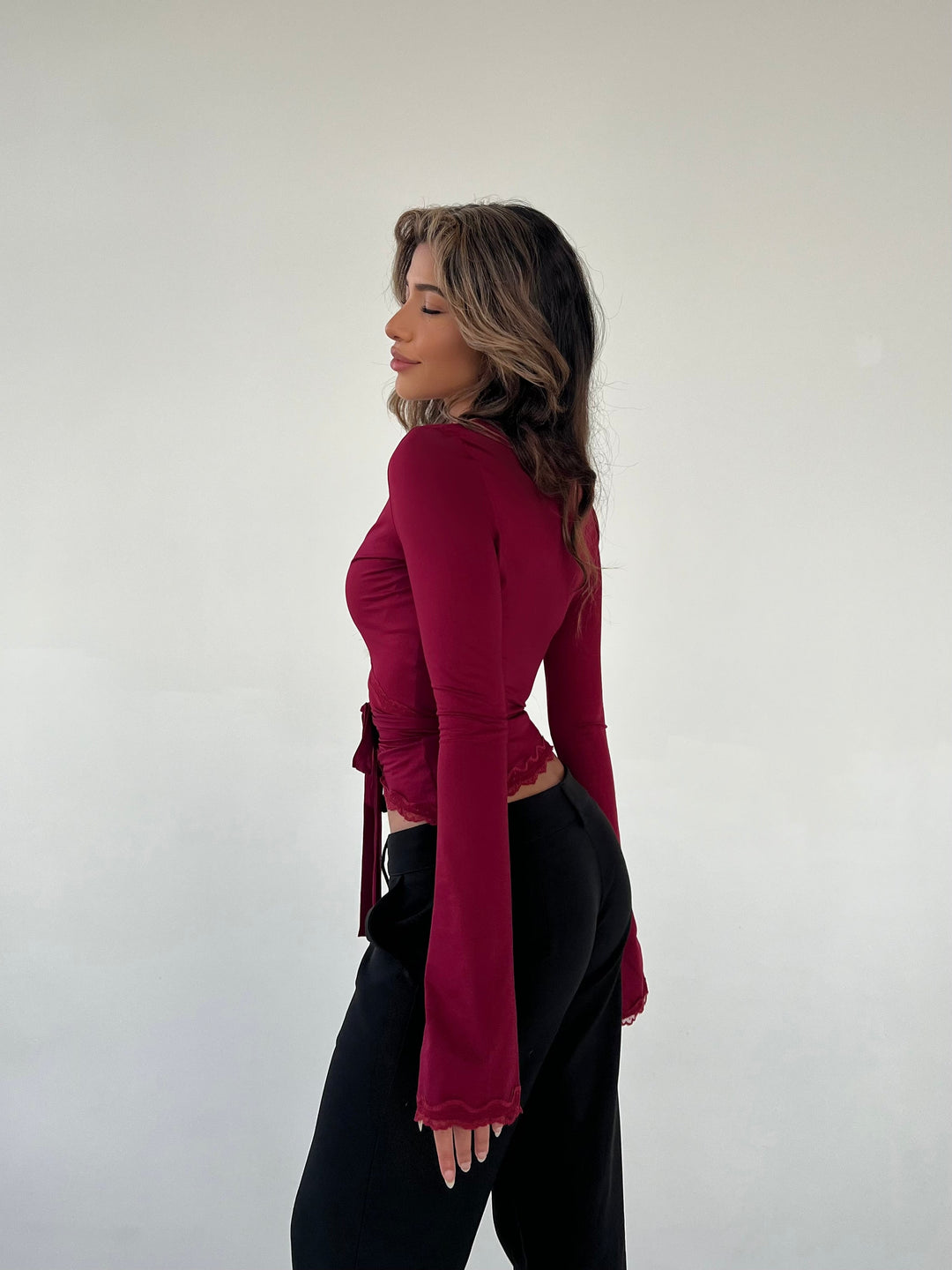 Celisse™ – Soft Lace Wrap Top