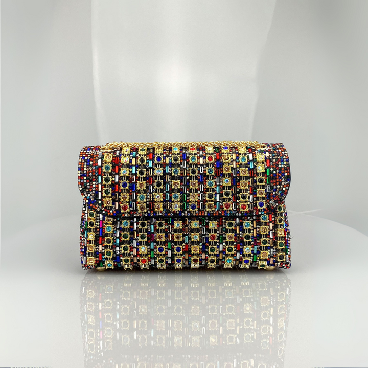 Mira™ – Chic Chain Coloured Diamond Shoulder Bag