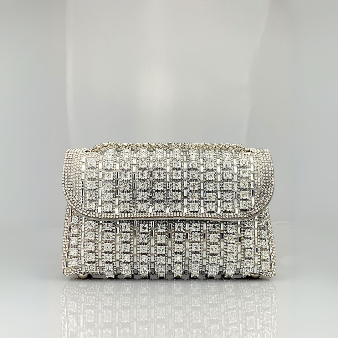 Mira™ – Chic Chain Coloured Diamond Shoulder Bag