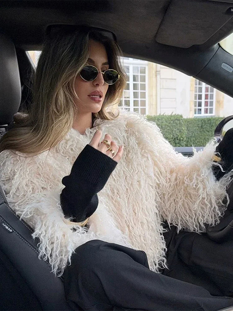 Lunelle™ – Luxe Faux Fur Shaggy Jacket