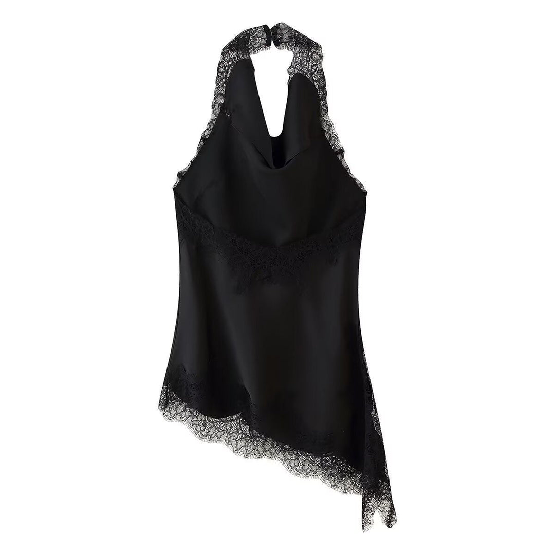 Virelle™ – Top Halter in Draped Lace