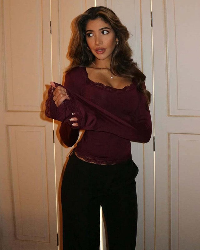 Lunelle™ – Lace Top with Elegant Details