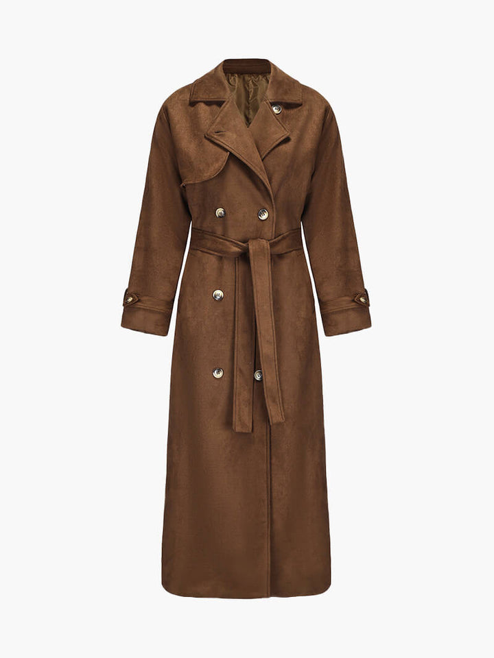 Sovelle™ – Luxe Suede Trench Coat