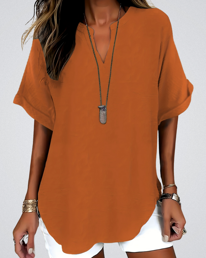 Livia™ – Relaxed V-Neck Everyday Tee