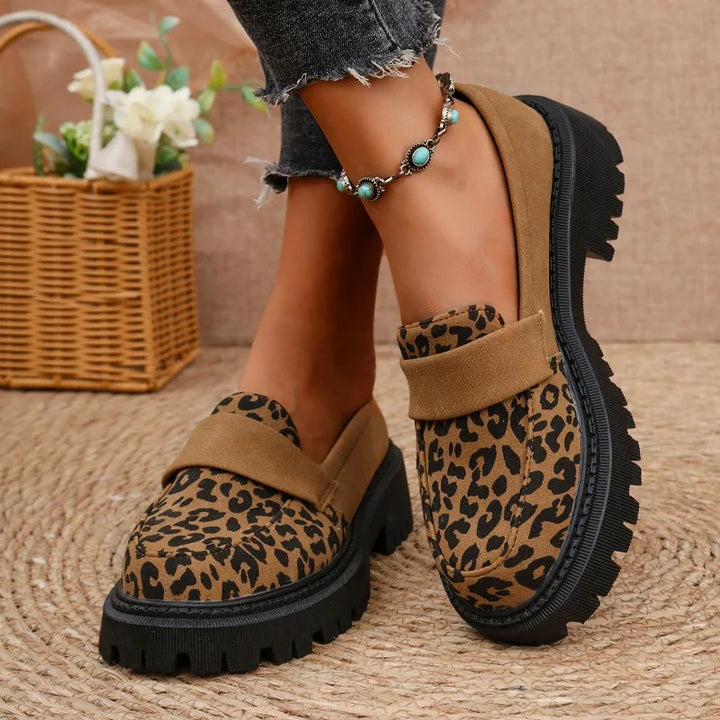 Zafiya™ – Platform Leopard Loafers