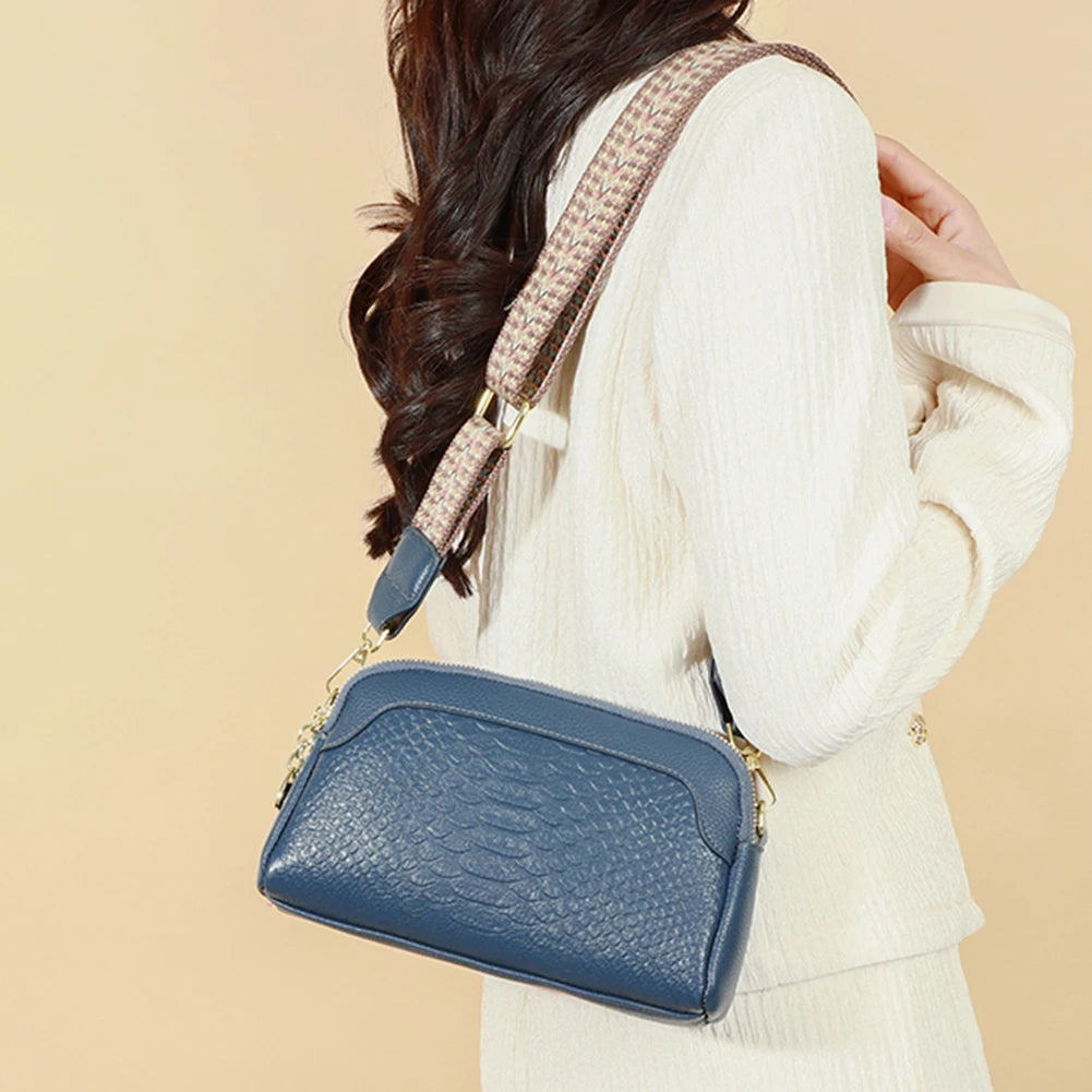 Soleil™ – Croc-Pattern Mini Crossbody Bag