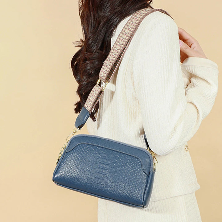 Soleil™ – Croc-Pattern Mini Crossbody Bag