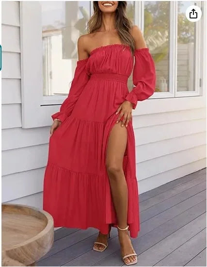 Elara™ – High-Slit Lace Evening Dress