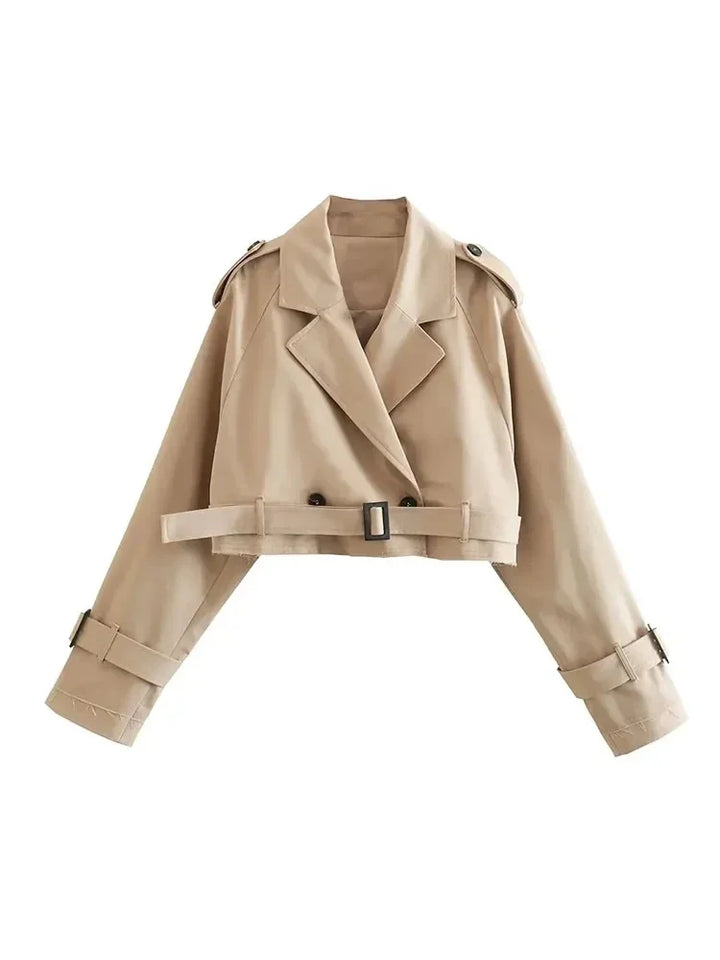 Celestra™ – Cropped Trench Coat