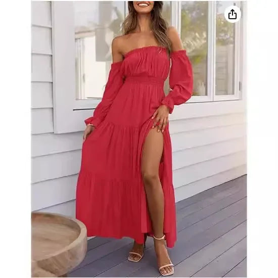 Elara™ – High-Slit Lace Evening Dress