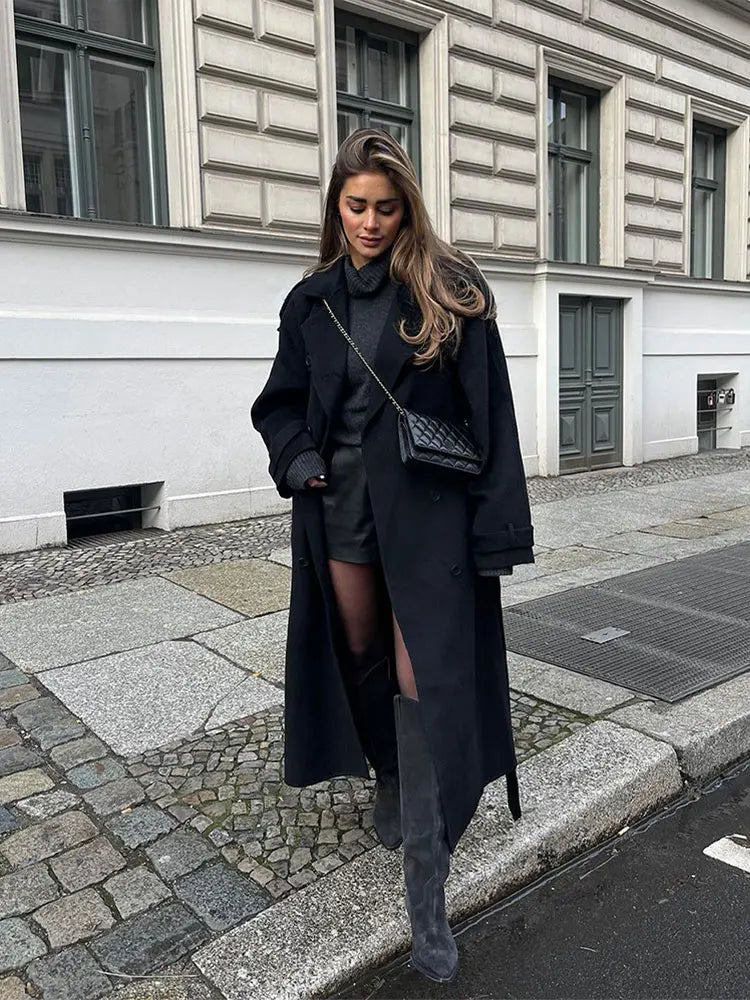 Serelle™ – Classic Black Coat