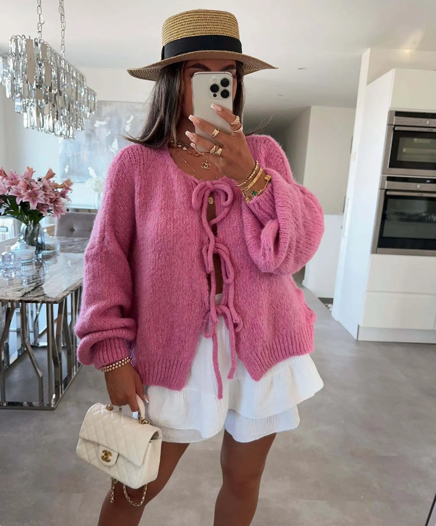 Celestra™ – Knitted Bow Cardigan