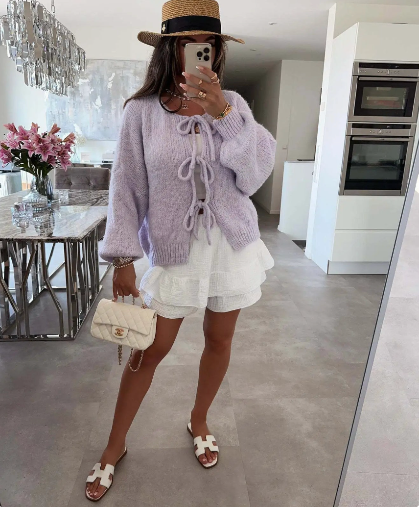 Celestra™ – Knitted Bow Cardigan