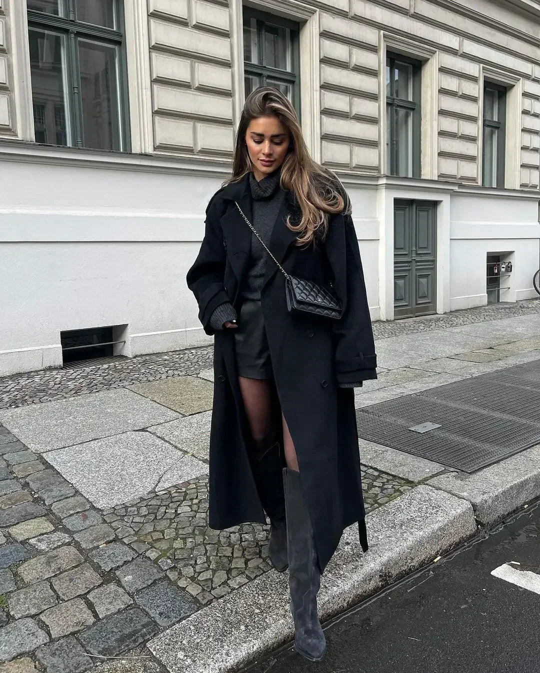 Serelle™ – Classic Black Coat