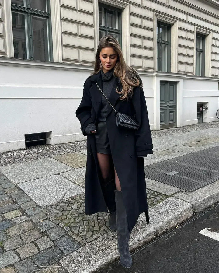 Serelle™ – Classic Black Coat