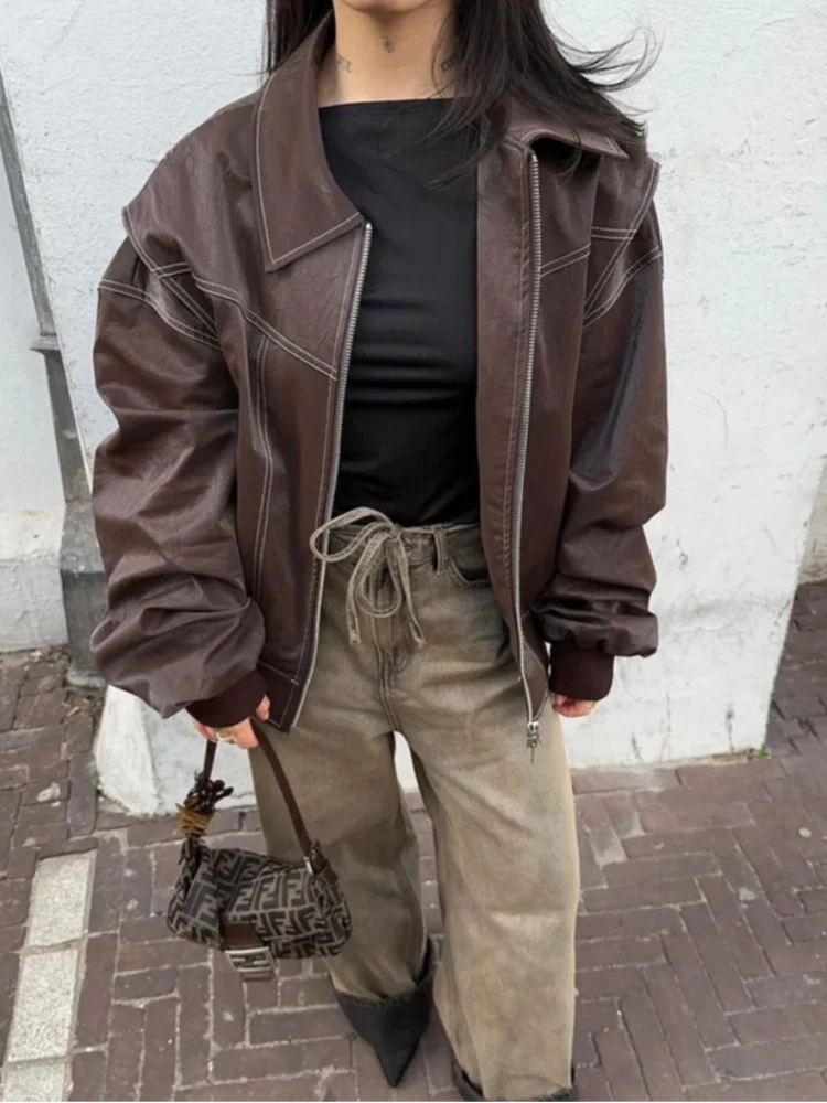 Celestine™ – Bold Faux Leather Jacket