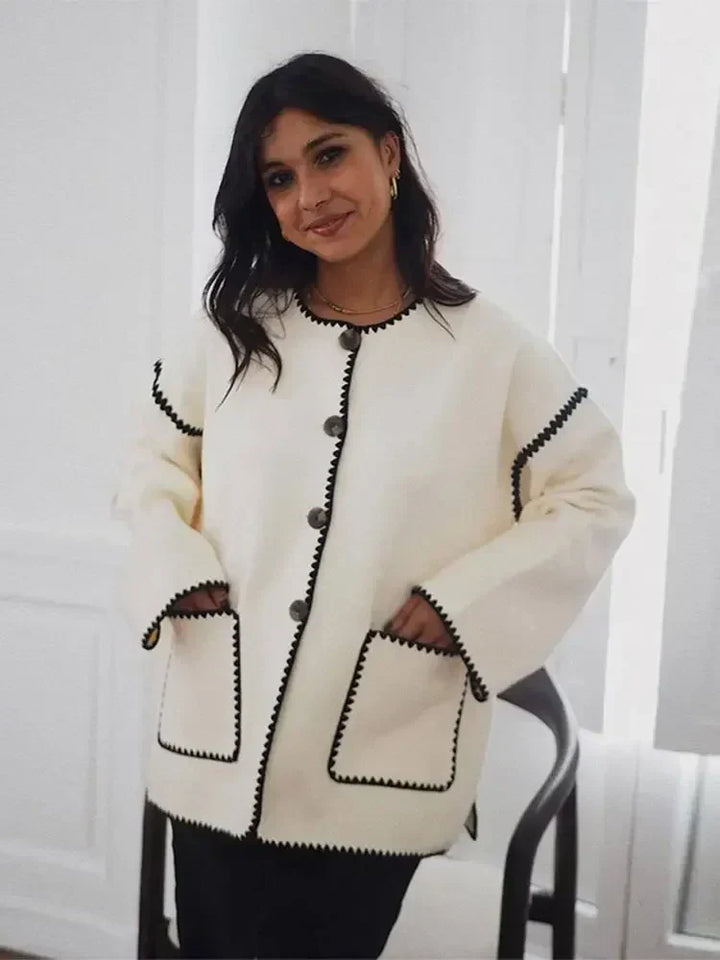 Serelle™ – Cozy Contrast Cardigan