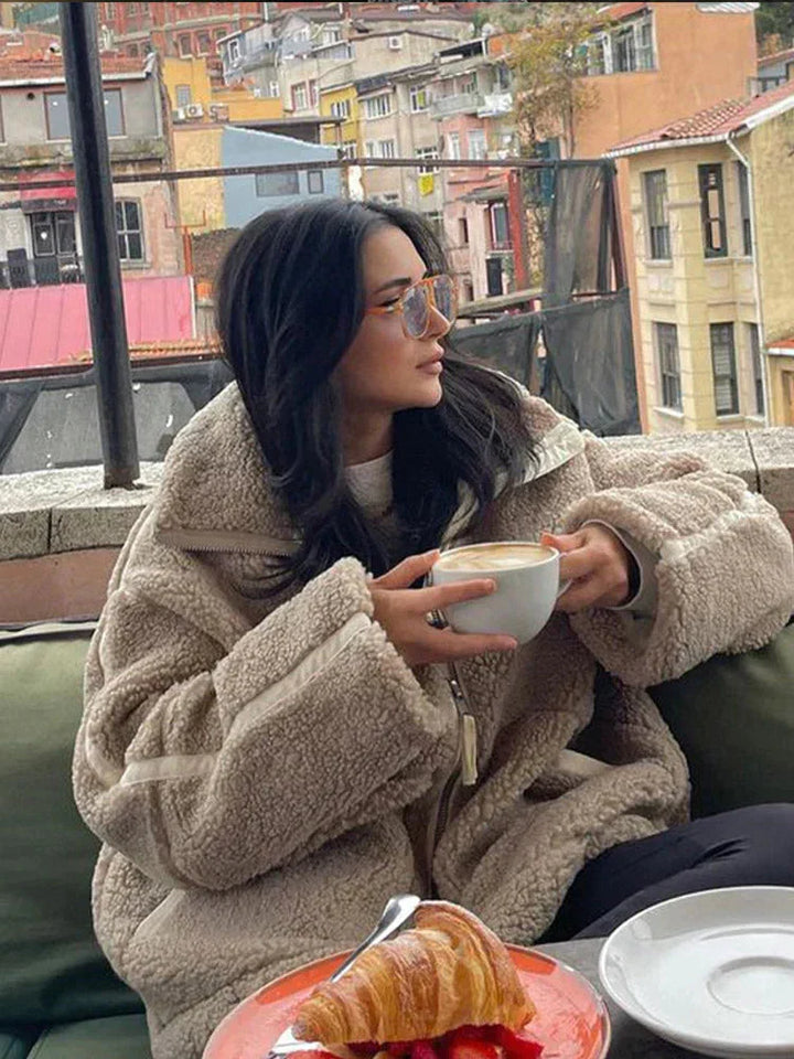 Celestra™ – Luxe Zip-Up Teddy Jacket