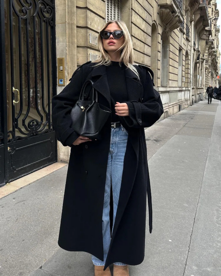 Serelle™ – Classic Black Coat