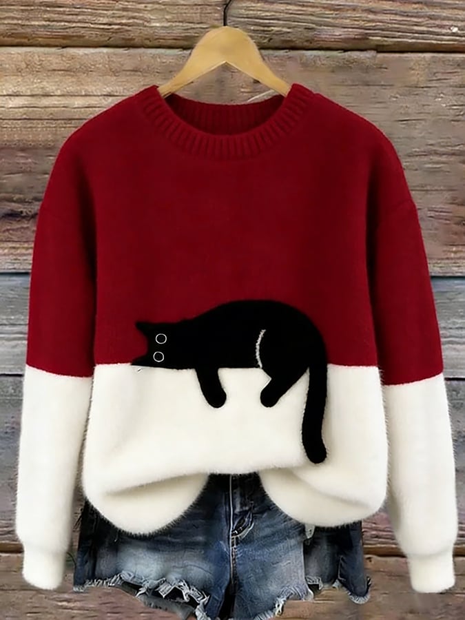 Luna™ - Cat Print Sweatshirt