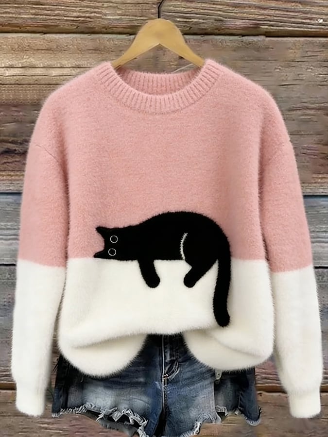 Luna™ - Cat Print Sweatshirt