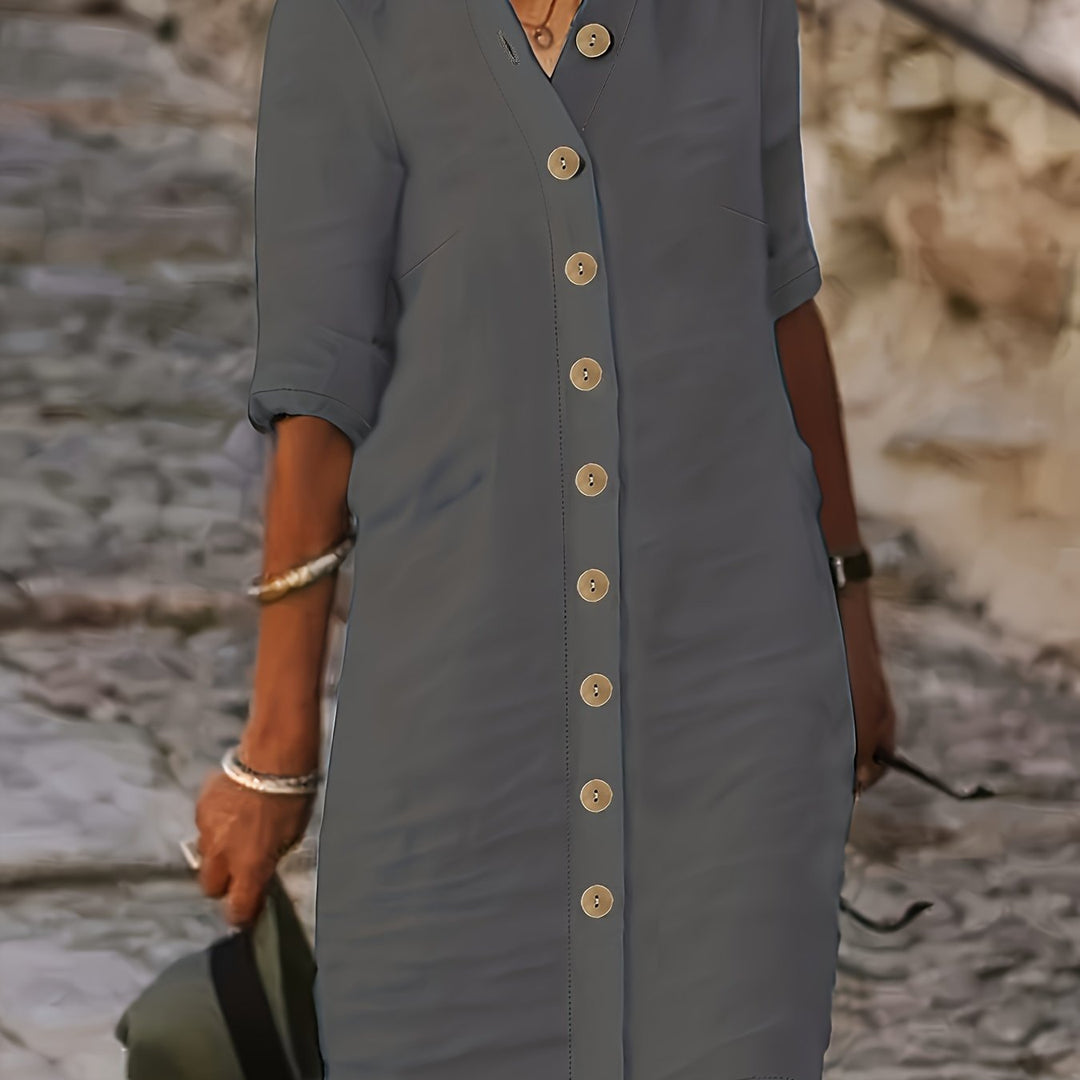Mirella™ – Button-Down Shirt Dress