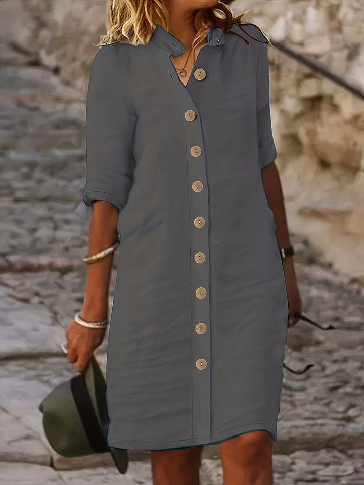 Mirella™ – Button-Down Shirt Dress