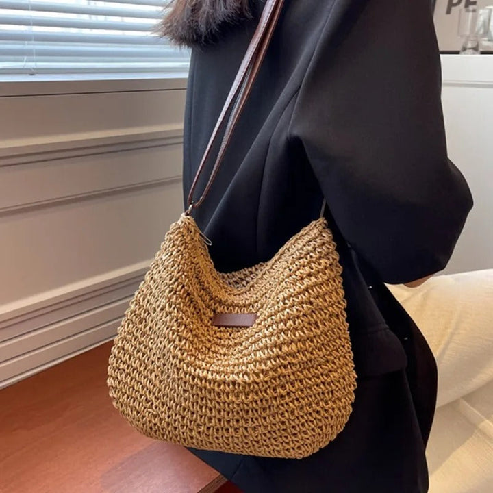 Zarae™ – Woven Straw Shoulder Bag