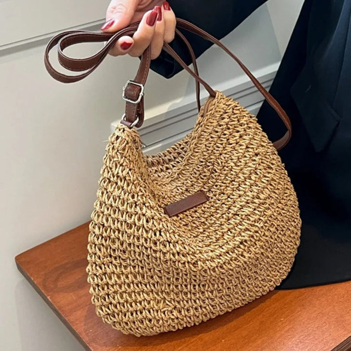 Zarae™ – Woven Straw Shoulder Bag