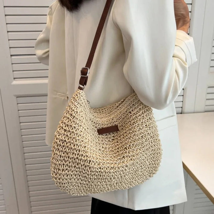 Zarae™ – Woven Straw Shoulder Bag