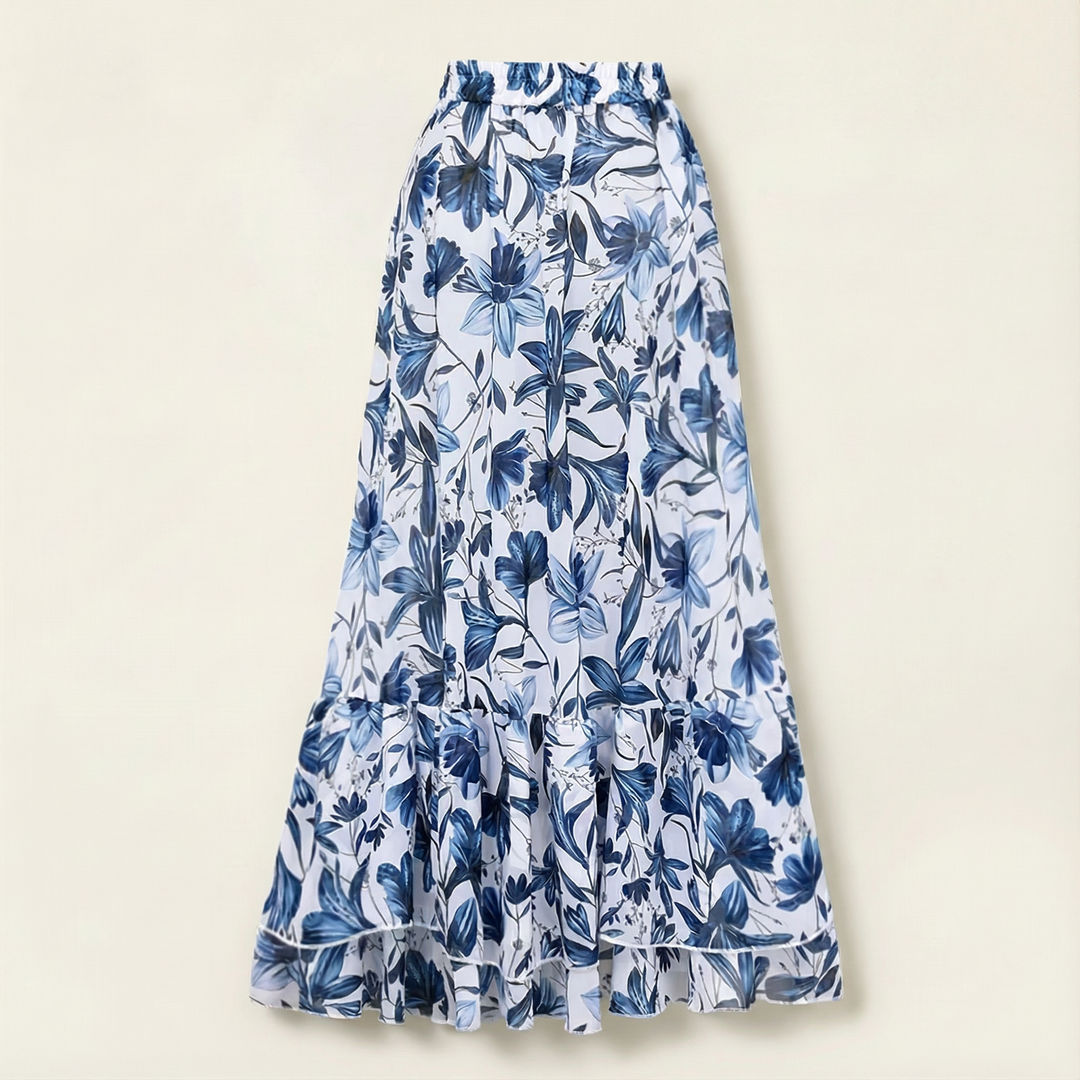 Selvara™ | V-Neck Swimsuit & Skirt Set