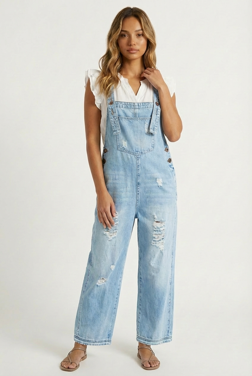 Carmelita™ – Vintage Wash Adjustable Jumpsuit