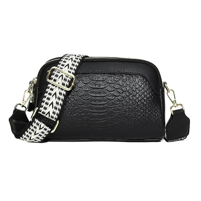 Soleil™ – Croc-Pattern Mini Crossbody Bag