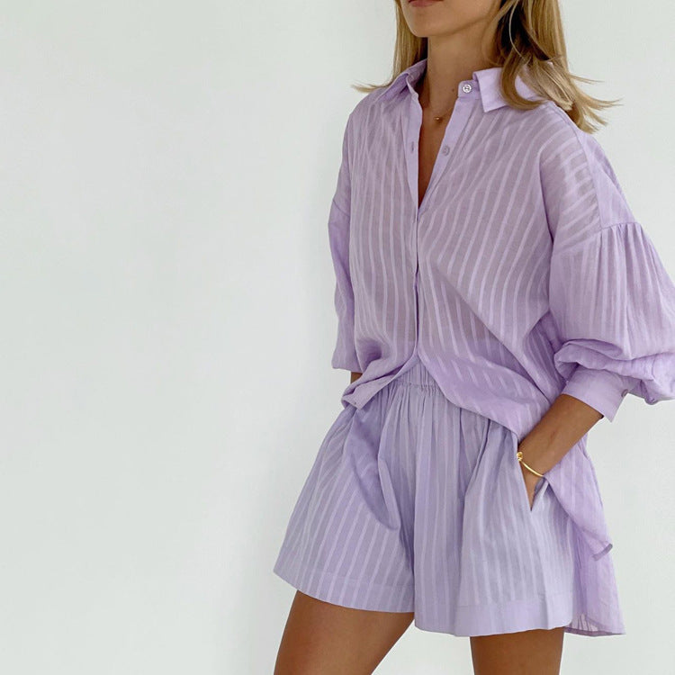 Zarae™ – Breezy Button-Up and Shorts Set