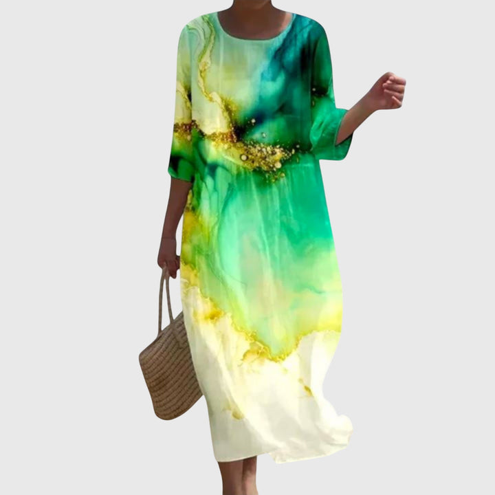 Soleil™ – Stylish Floral Maxi Dress