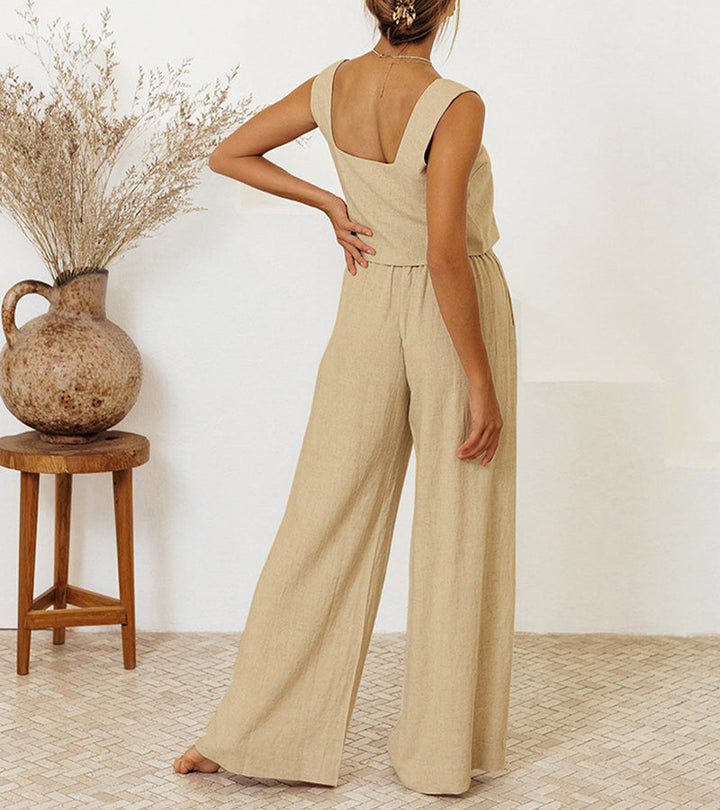 Lyra™ – Minimalist Top and Wide Pants Set